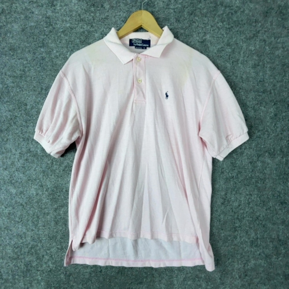 Polo Ralph Lauren Polo Shirt Mens XL Pink Short Sleeve Cotton Pony Logo Pique